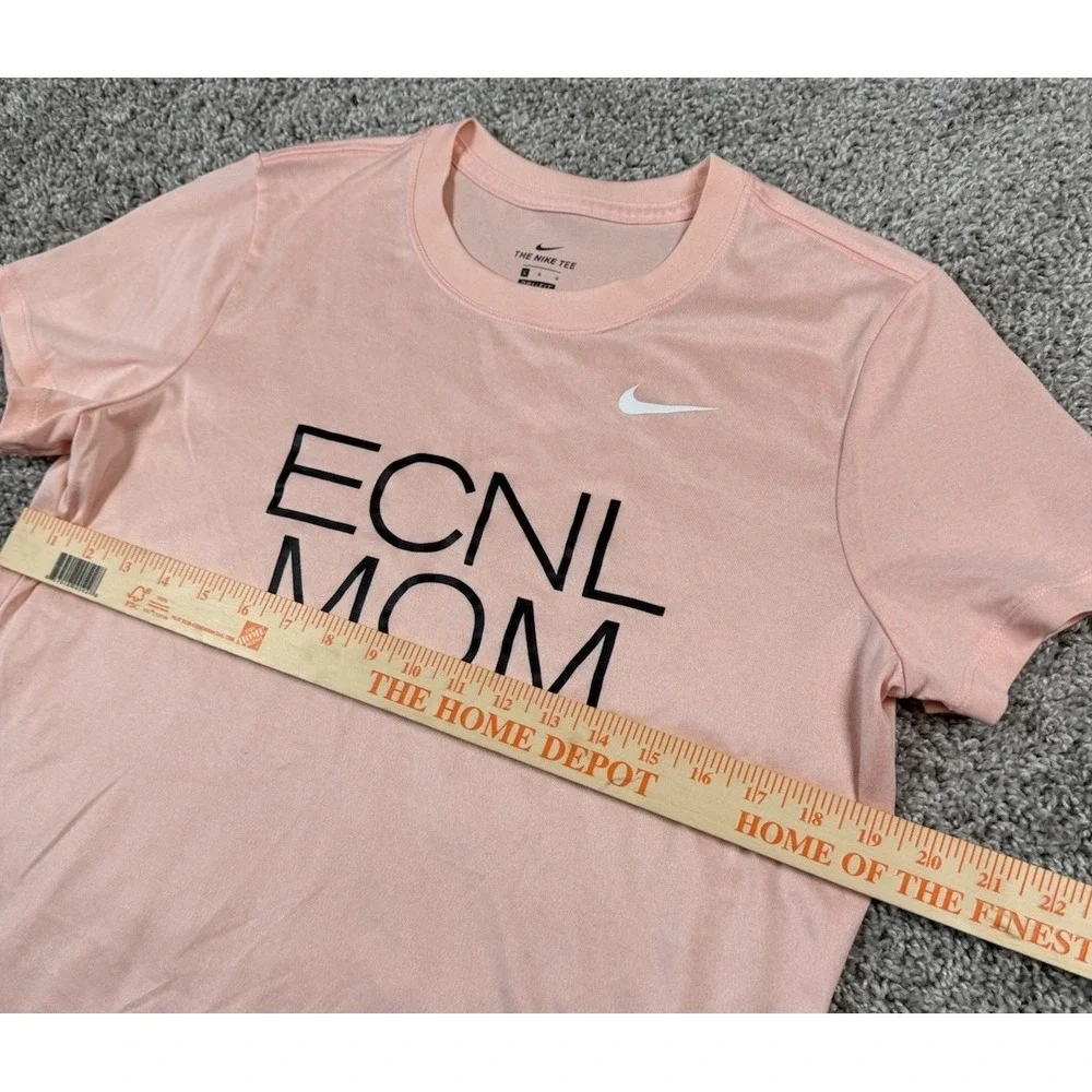 Nike Dri Fit Womens T-Shirts - Lot Of 2 -‎ ECNL Mom And Solid Gray Swoosh L / XL - Picture 6 of 13